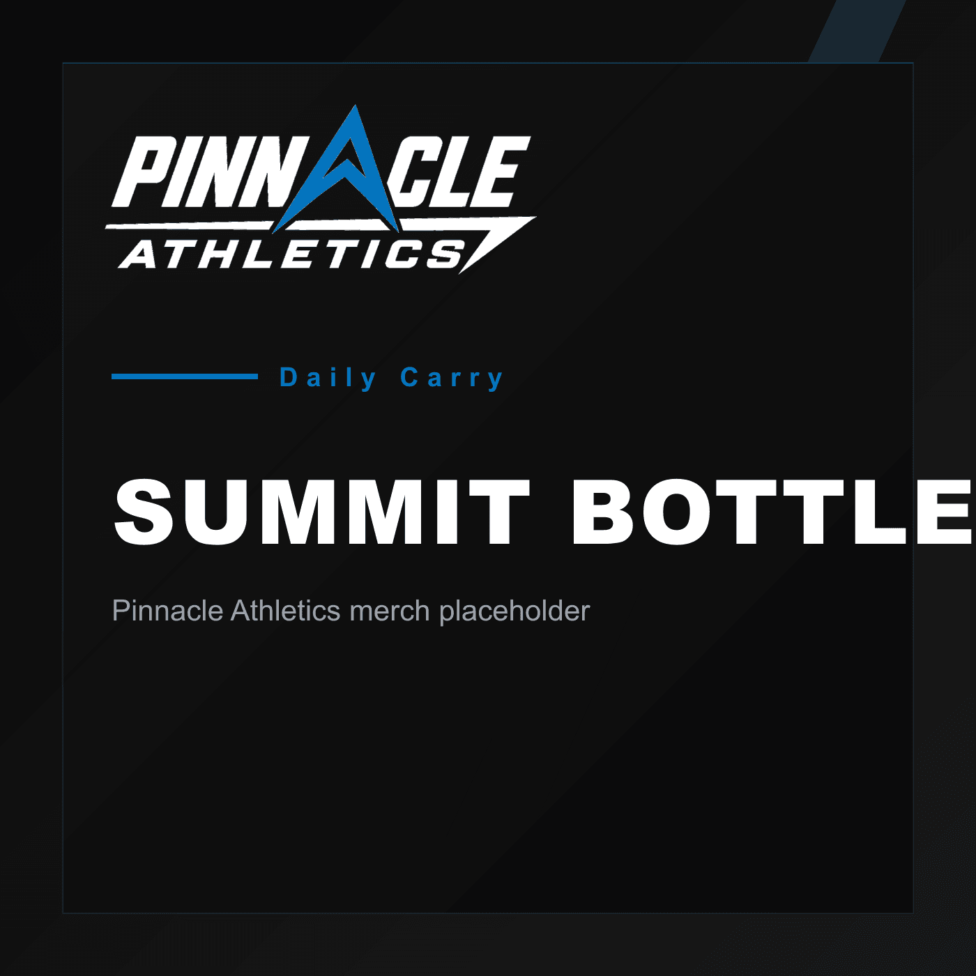 Pinnacle Athletics summit bottle product view