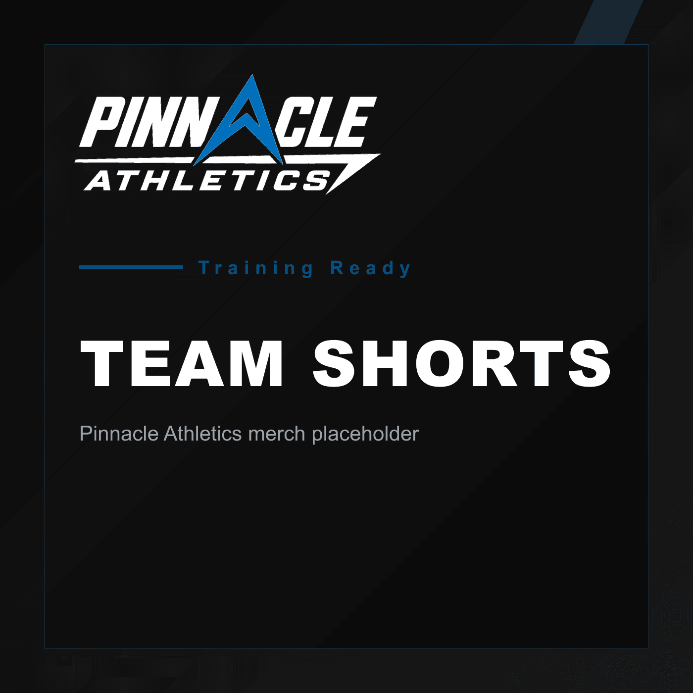 Pinnacle Athletics team training shorts product view
