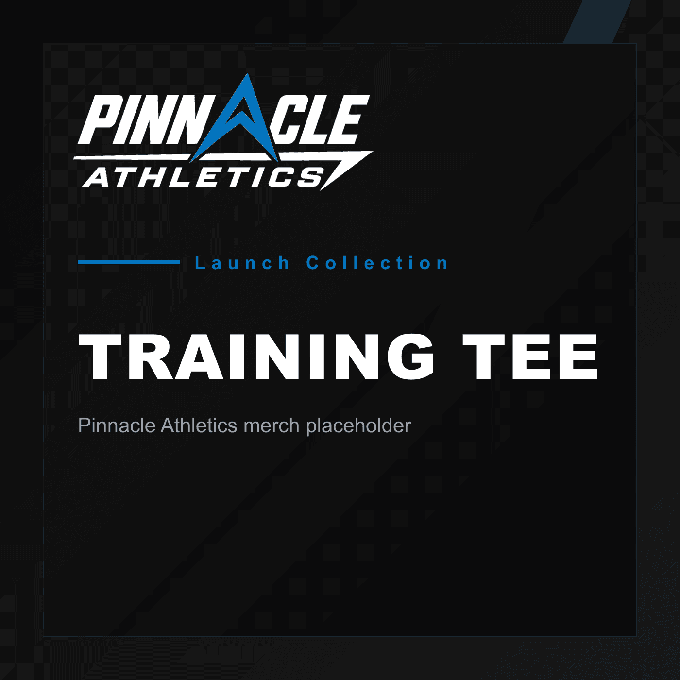 Pinnacle Athletics training tee front graphic